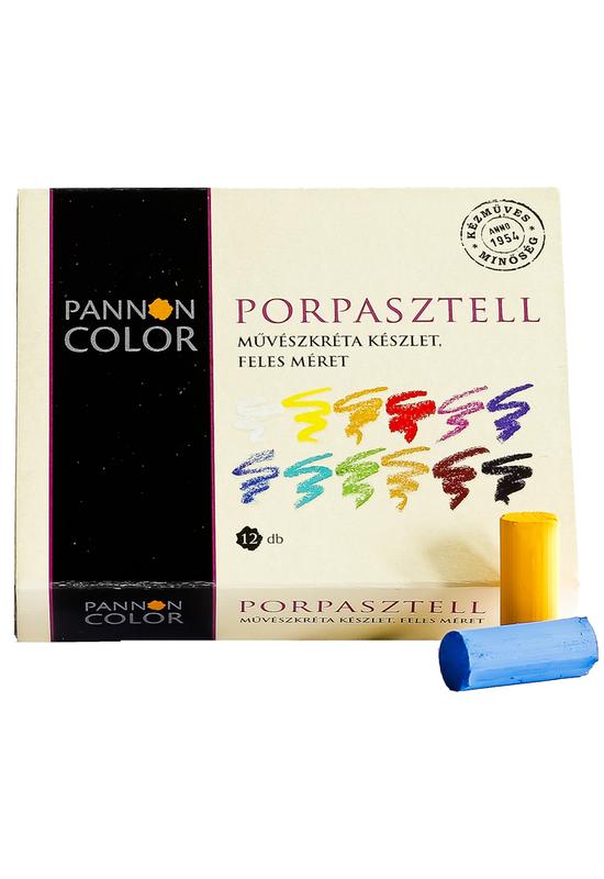 Pannoncolor Porpasztell Kréta Készlet - 12 Db-Os Feles Méret
