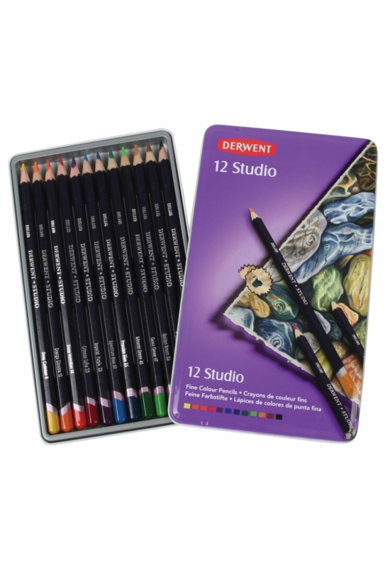 Derwent Drawing 12 db-os színes ceruza készlet fémdobozban