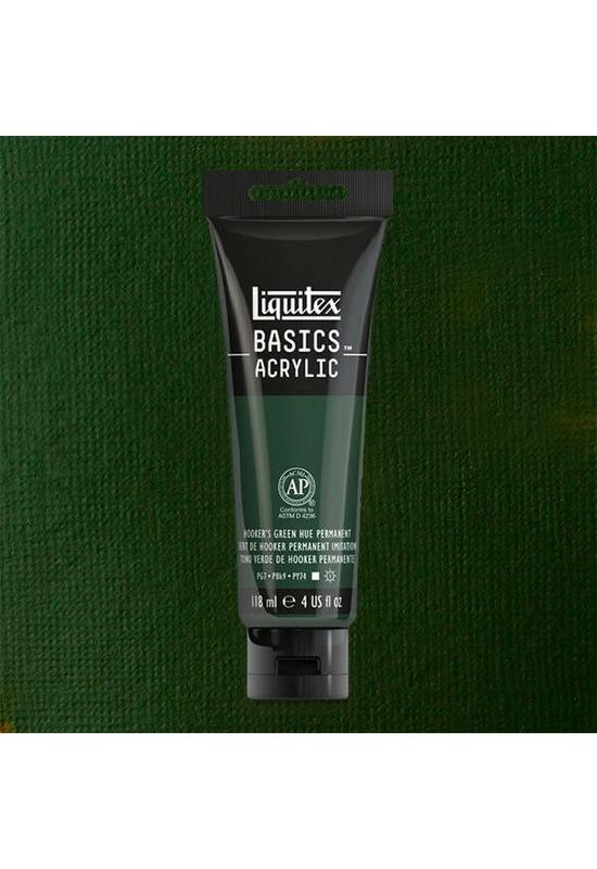 LIQUITEX BASICS AKRILFESTÉK, 118 ML - 224, HOOKER'S GREEN HUE PERMANENT