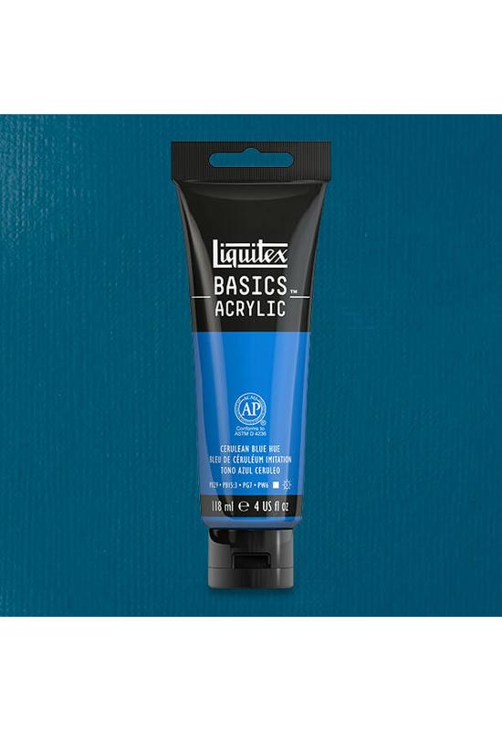 LIQUITEX BASICS AKRILFESTÉK, 118 ML - 470, CERULEAN BLUE HUE