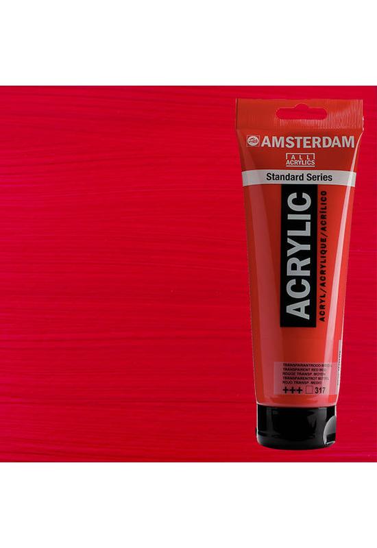 TALENS AMSTERDAM AKRILFESTÉK, 250 ML - 317, TRANSPARENT RED MEDIUM
