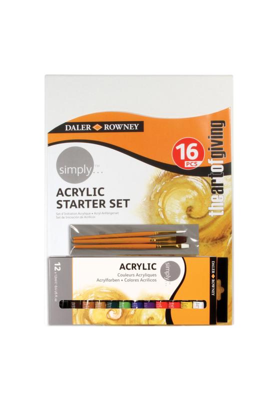 Daler-Rowney SIMPLY akrilfesték kezdő készlet 16db