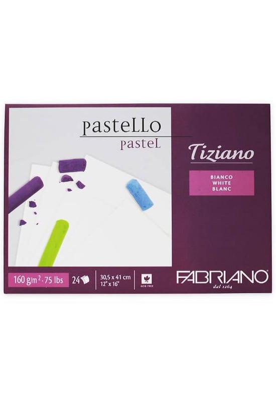 Fabriano TIZIANO pasztell tömb 23*30,5cm 24lap fehér 160g 