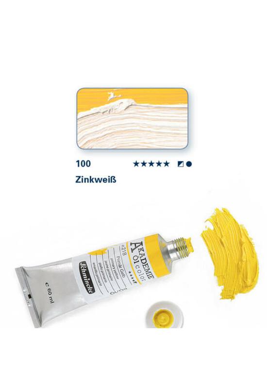  SCHMINCKE AKADEMIE OLAJFESTÉK, 60 ML - 100, ZINC WHITE