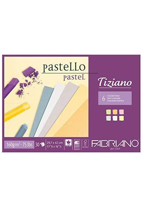 Fabriano TIZIANO pasztelltömb 29,7x 42, 30lap 160g 6 féle lágy színnel