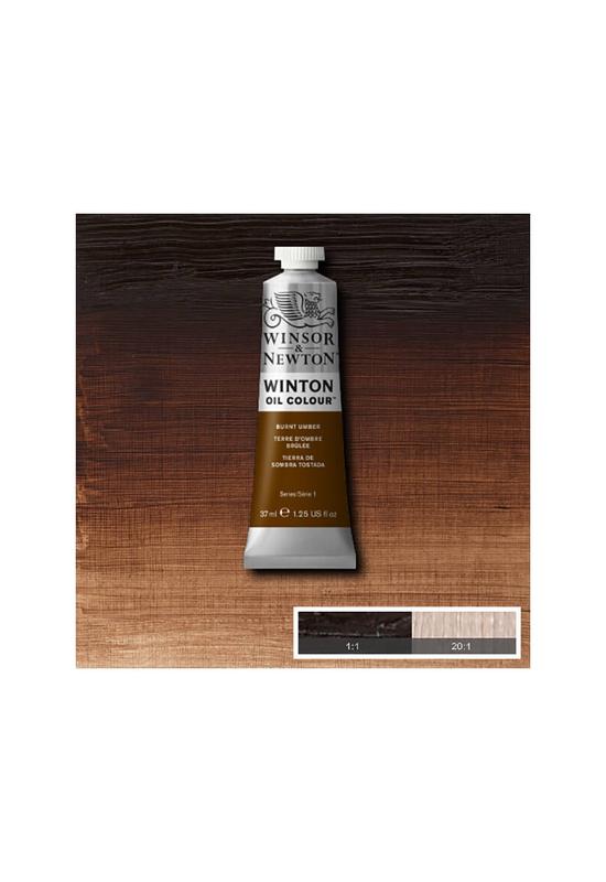 Winsor&Newton Égetett Umbra, Olajfesték 37 ml, 076